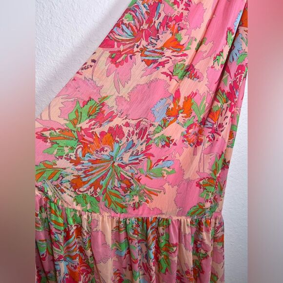 GB Gianni Bini Floral Pink Maxi Dress 🔥 lined 🔥 small - Picture 3 of 8